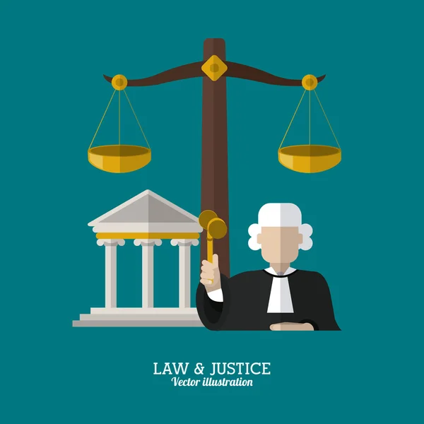 Recht und Gerechtigkeit — Stockvektor