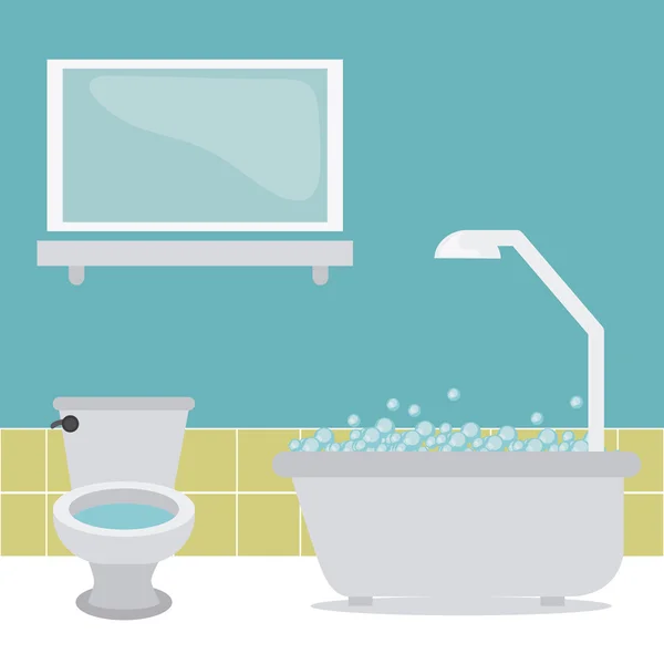 Icônes de salle de bains design — Image vectorielle