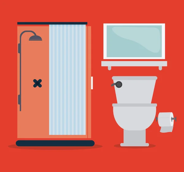 Fürdőszoba ikonok design — Stock Vector
