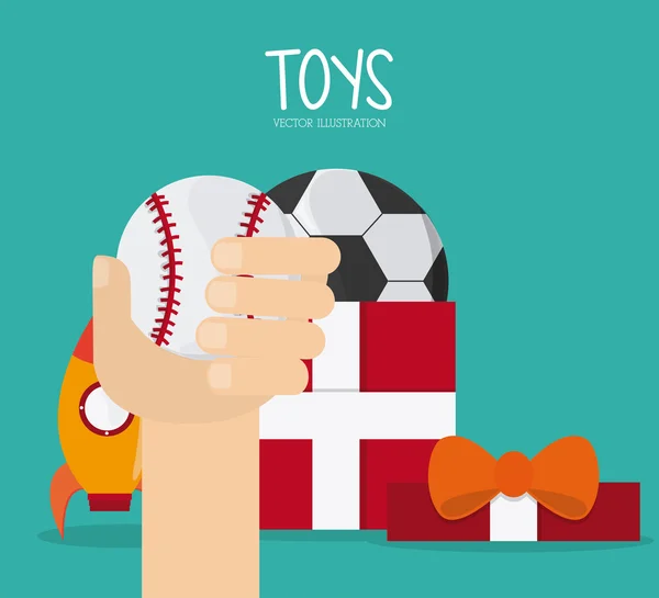 Design de infância e brinquedos —  Vetores de Stock