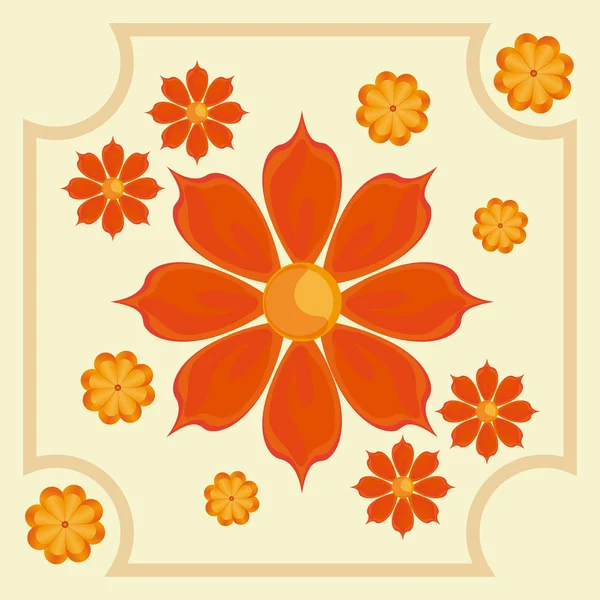 Fleur de jardin design — Image vectorielle