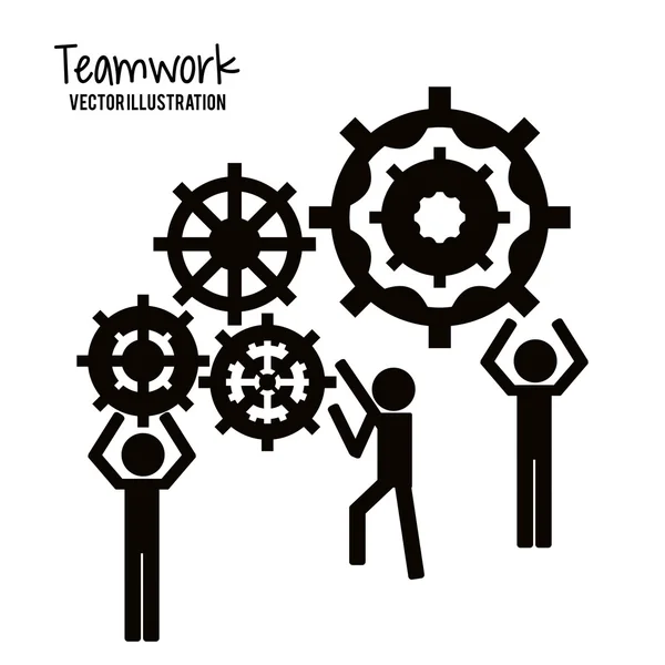 Travail d'équipe et design d'entreprise — Image vectorielle