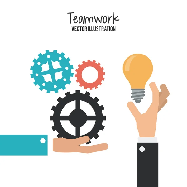 Teamwork and business design — Stock Vector