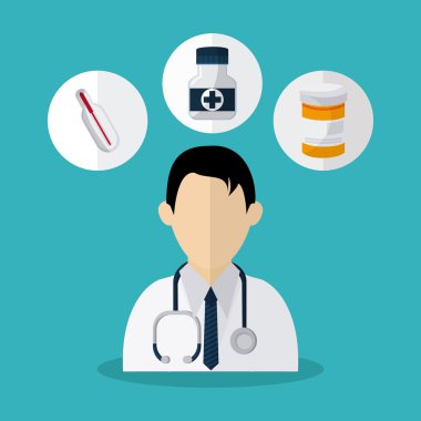 Tıbbi simgeleri tasarım, vektör çizim