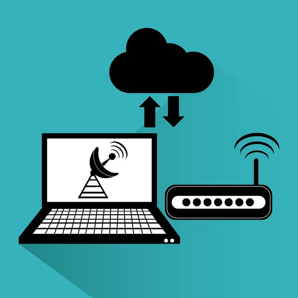 Netzwerk- und Technologiedesign — Stockvektor