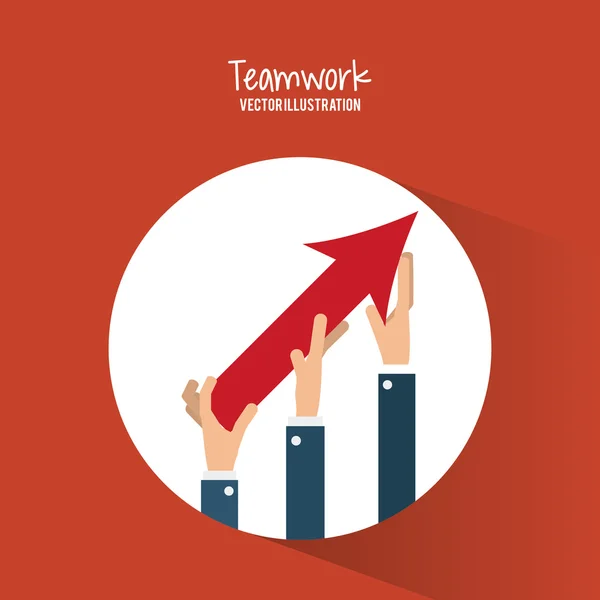 Teamwork und Business Design — Stockvektor