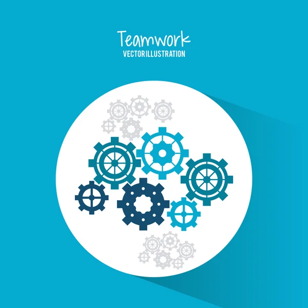 Teamwork und Business Design — Stockvektor