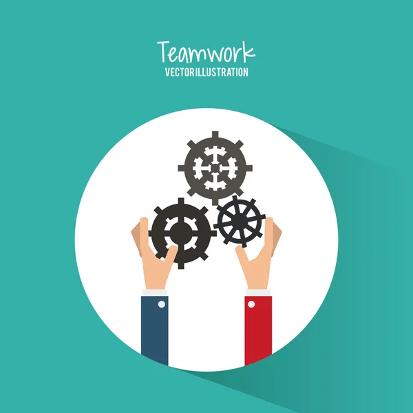 Teamwork und Business Design — Stockvektor