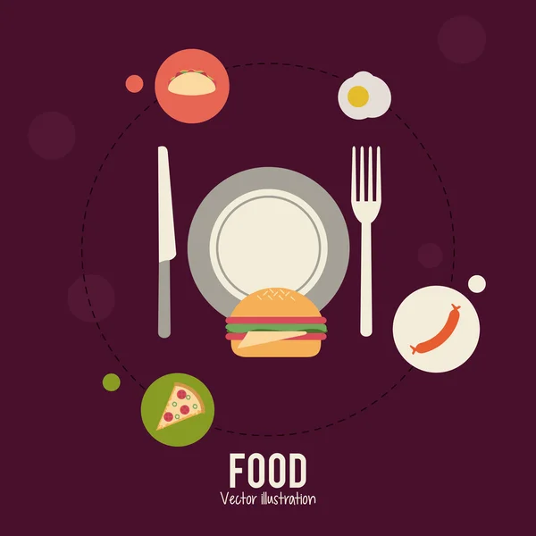 Alimentation et conception de menu — Image vectorielle