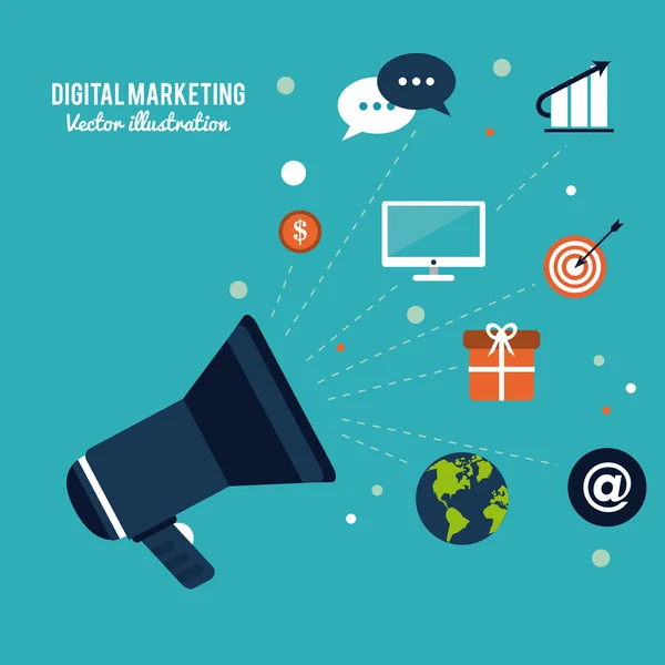 Digitális marketing tervezés — Stock Vector