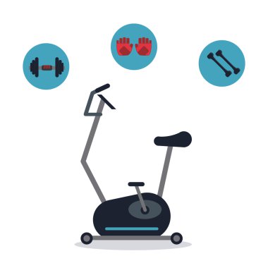 Spor salonu ve fitness simgeleri tasarım