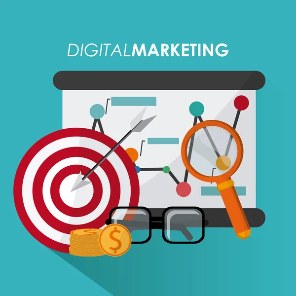 Conception marketing numérique — Image vectorielle