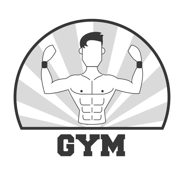 Diseño de iconos de gimnasia y fitness — Vector de stock