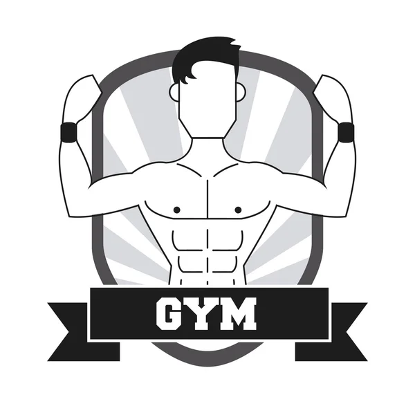 Diseño de iconos de gimnasia y fitness — Archivo Imágenes Vectoriales