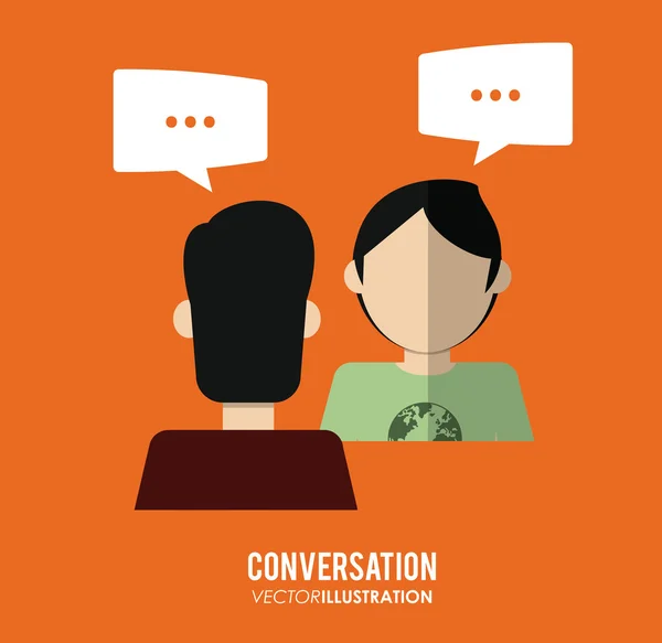 Design de ícones de conversação — Vetor de Stock