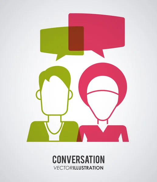 Design de ícones de conversação — Vetor de Stock