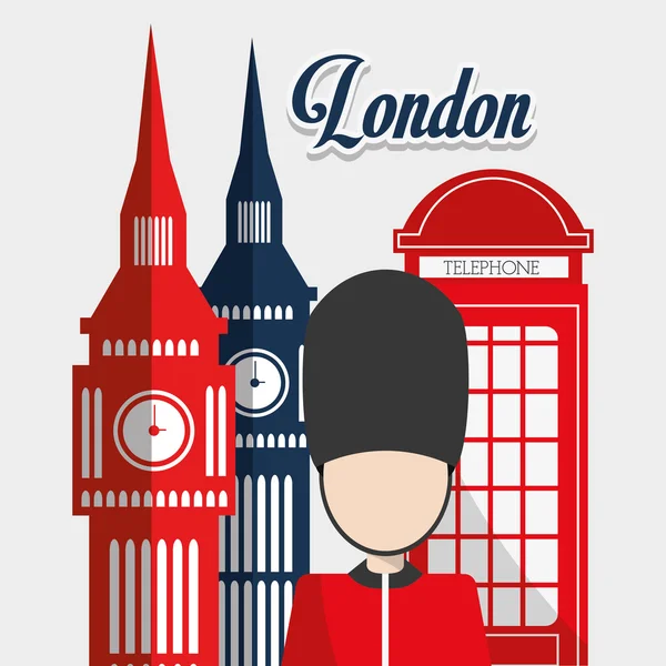 London landmarks design — Stock Vector