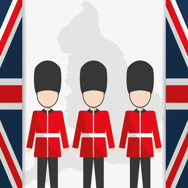 Londen bezienswaardigheden ontwerp — Stockvector