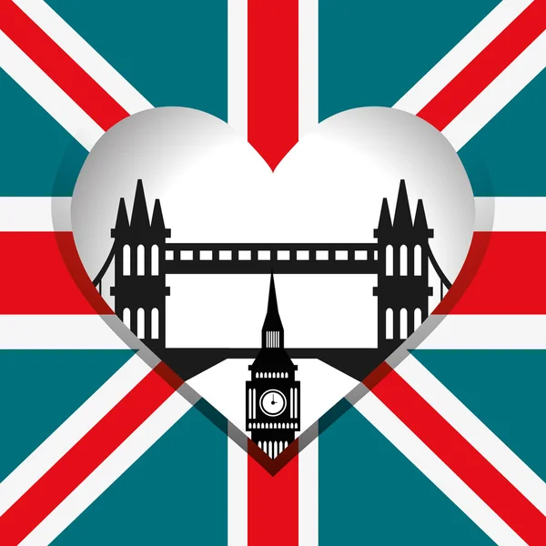 Diseño de monumentos de Londres — Vector de stock