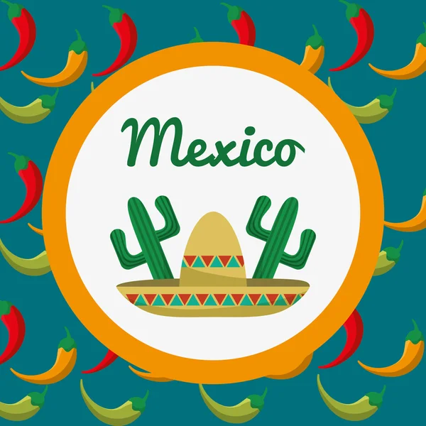 México hito diseño — Vector de stock