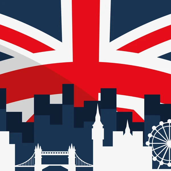Londen bezienswaardigheden ontwerp — Stockvector