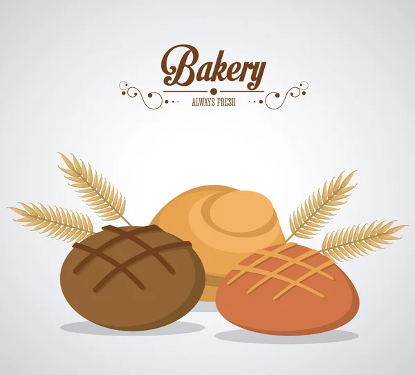 Design von Bäckereisymbolen — Stockvektor
