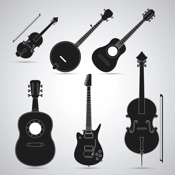 Progettazione di strumenti musicali — Vettoriale Stock