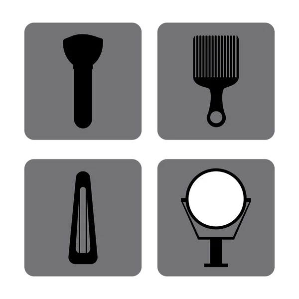 Salon fryzjerski ikony projekt — Wektor stockowy