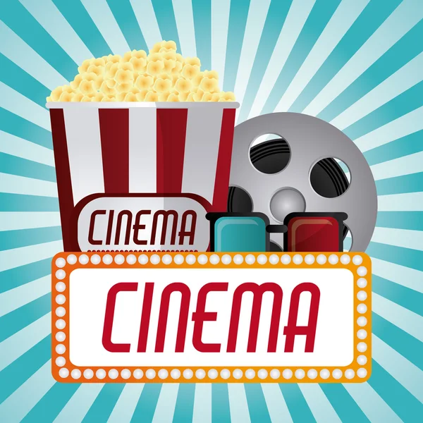 Cine y diseño de películas — Vector de stock