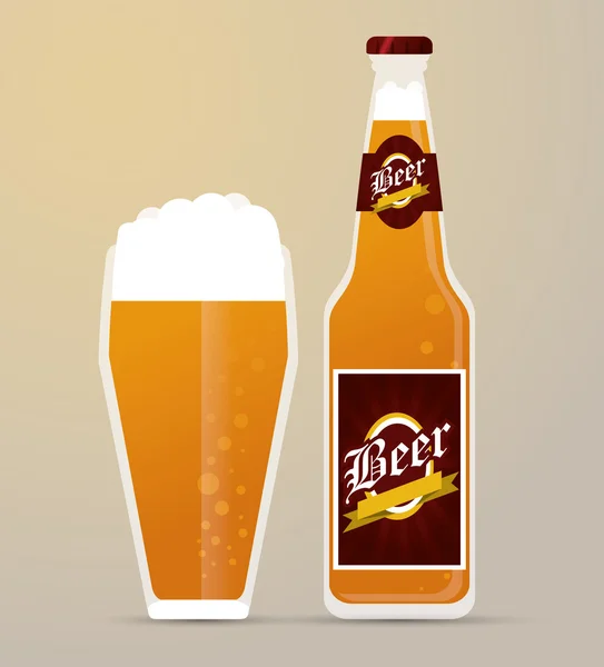 Icono de cerveza diseño — Archivo Imágenes Vectoriales