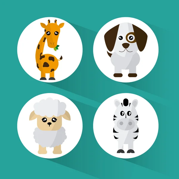 Diseño de dibujos animados de animales — Vector de stock