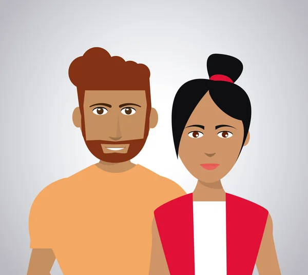 Couple of humans design — Stock Vector