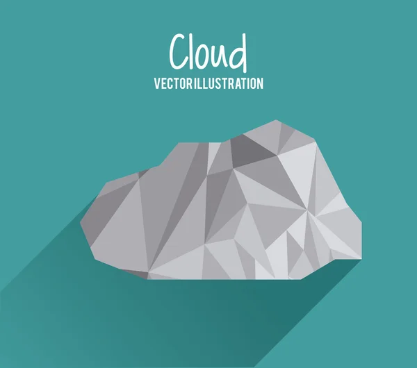 Conception de nuages poly bas — Image vectorielle