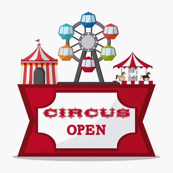 Τσίρκο σχεδιασμό εικονίδια — Διανυσματικό Αρχείο