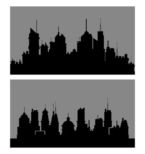 Stadtsilhouette gestalten — Stockvektor