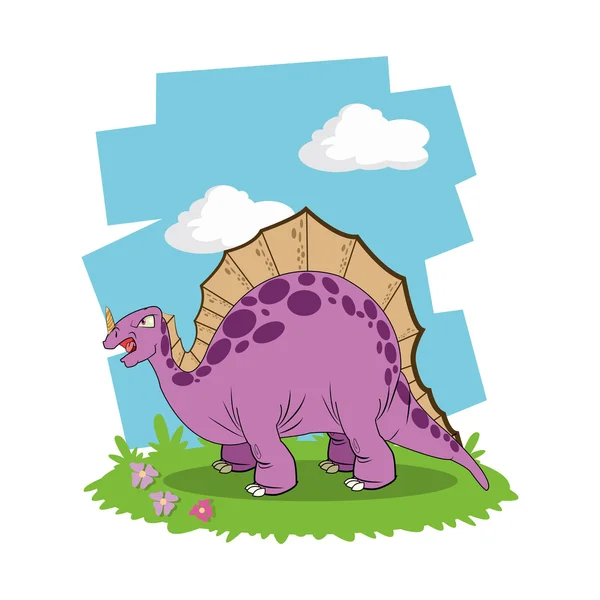 Diseño de icono de dinosaurio — Archivo Imágenes Vectoriales