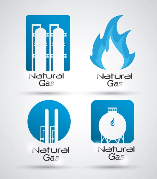 Konstrukce zemního plynu — Stockový vektor