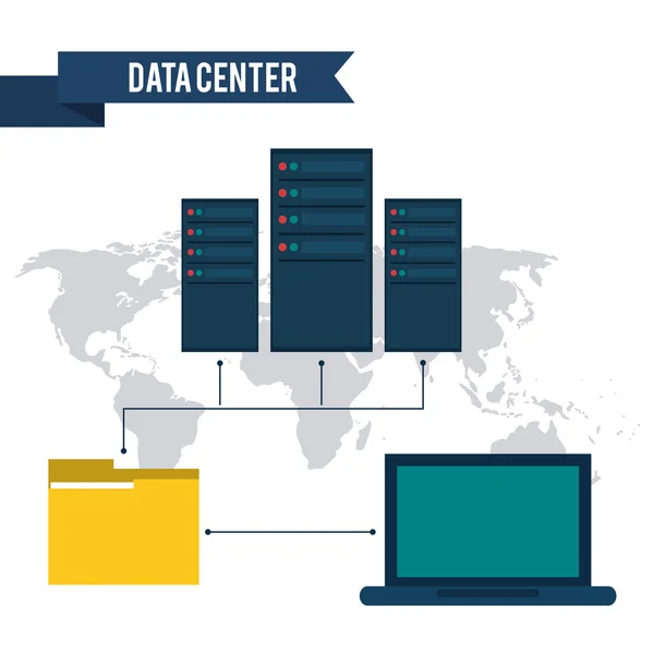 Progettazione di data center — Vettoriale Stock