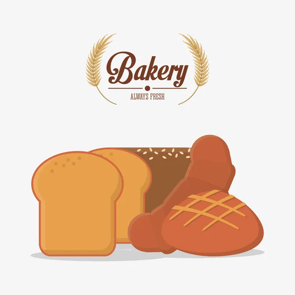 Projeto ícone padaria — Vetor de Stock