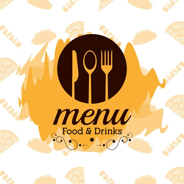 Menu e design de restaurante — Vetor de Stock