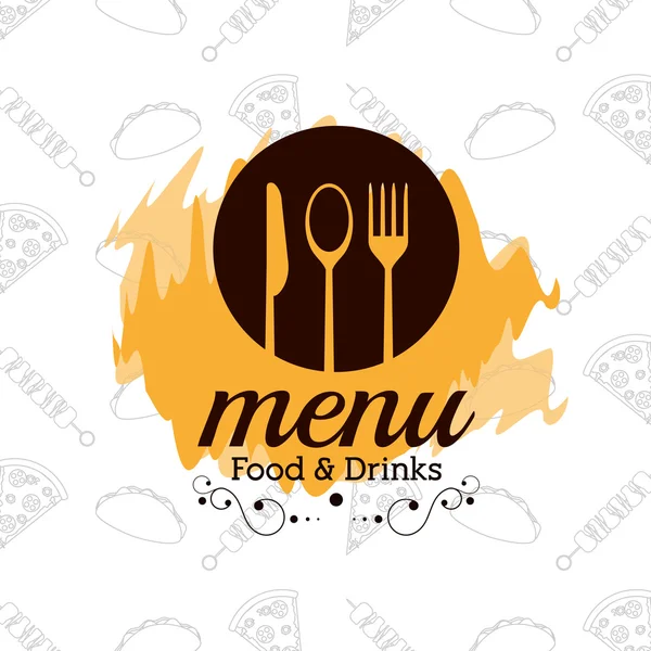 Menu and restaurant design — Stock Vector