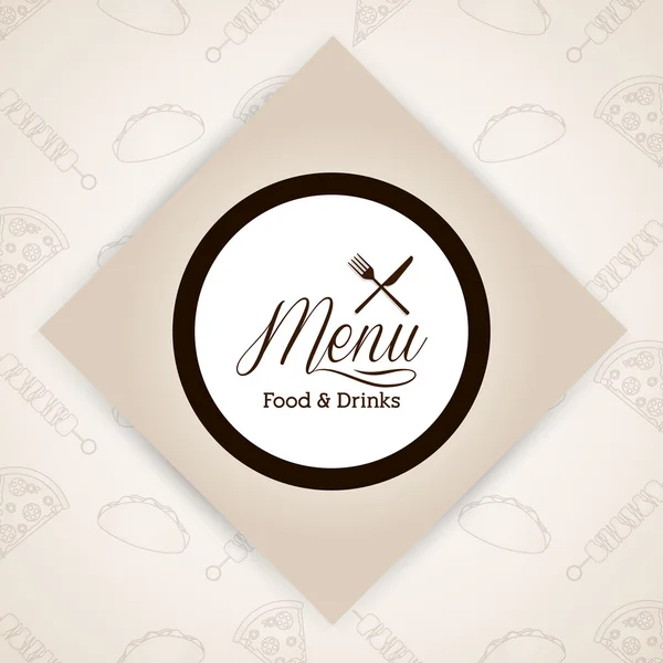 Menu and restaurant design — Stock Vector