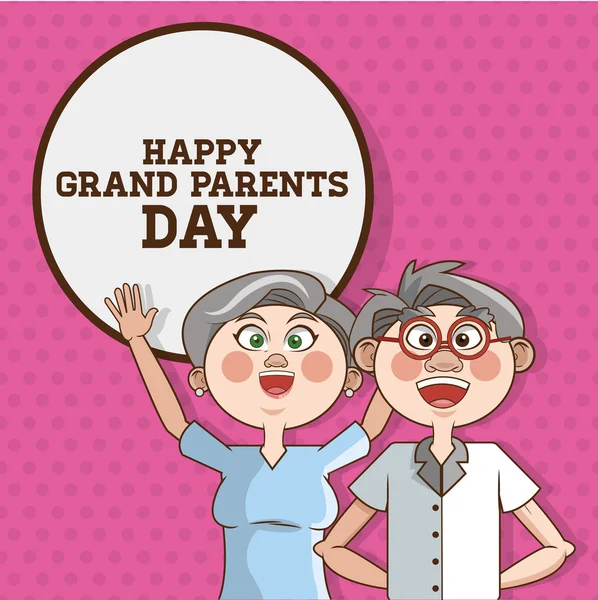 Grandparents design, vector illustration — Stock Vector