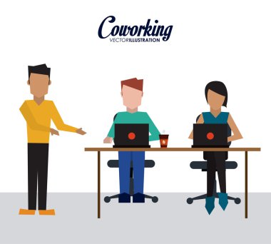 Coworking simgesi tasarım