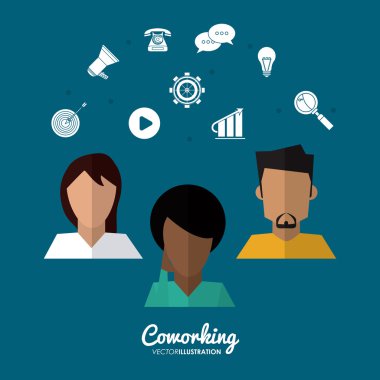 Coworking simgesi tasarım