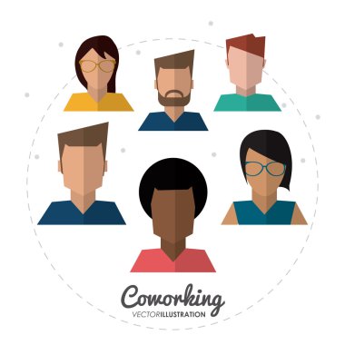 Coworking simgesi tasarım