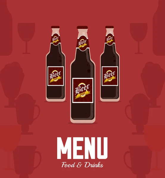 Design icône bière — Image vectorielle