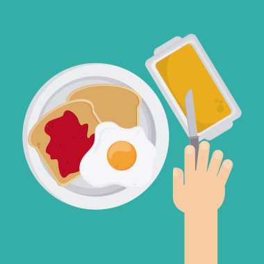 Kahvaltı yemek tasarım