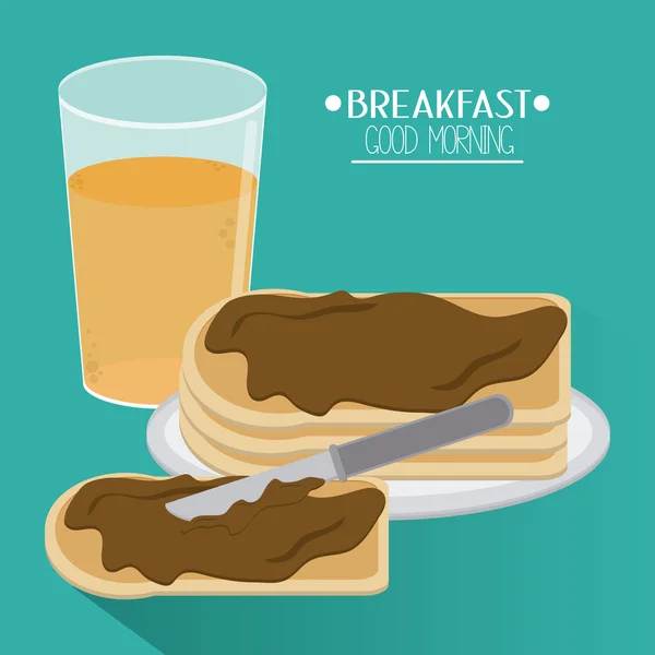 Café da manhã design de alimentos — Vetor de Stock