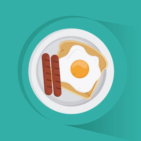 Café da manhã design de alimentos — Vetor de Stock